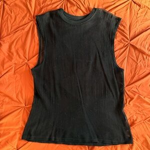 Black Sleeveless Mesh jj Malibu Top